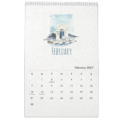 Calendrier aquarelle tropical 2026 (Feb 2027)