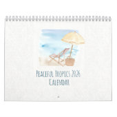 Calendrier aquarelle tropical 2026 (Protection)