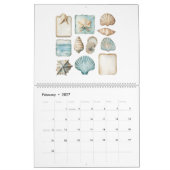 Calendrier Aquarelles côtières 2026 (Feb 2027)