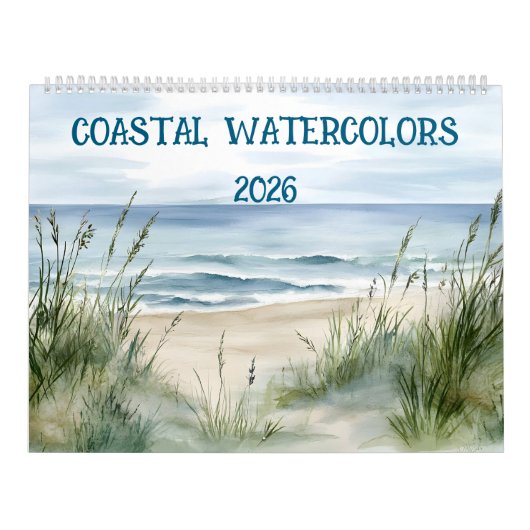 Calendrier Aquarelles côtières 2026 (Protection)