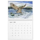 Calendrier Aquarelles de l'imaginaire du hibou (Mar 2026)