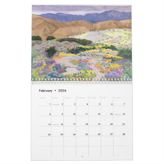 Calendrier Aquarelles par robinpurcell@gmail.com (Feb 2026)