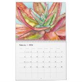 Calendrier Aquarelles succulentes 12 mois #4 (Feb 2026)