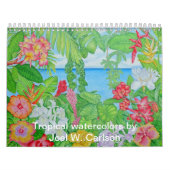 Calendrier Aquarelles tropicales (Protection)