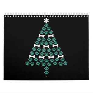Calendrier Arbre de Noël Patte de Chien Cadeau de Noël Mignon
