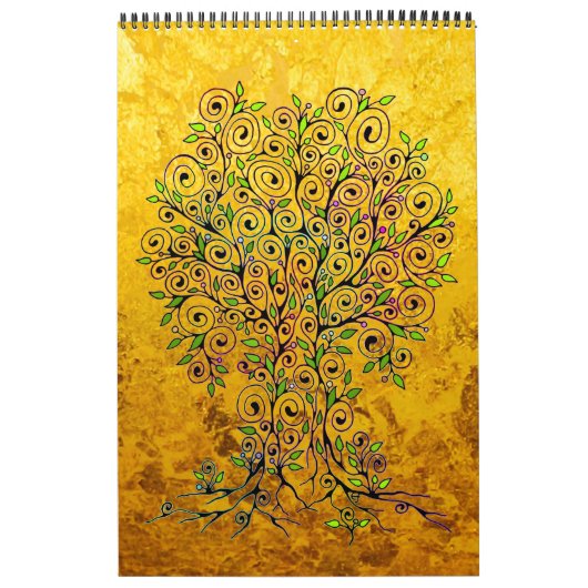 Calendrier Arbre De Vie - Spirales Fruits Feuille 1 (Protection)