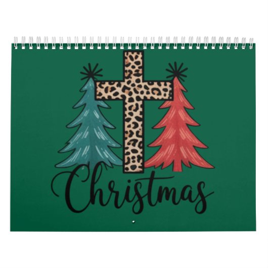Calendrier Arbres de Noël chrétiens croisés léopard (Protection)