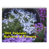 Calendrier Arc-en-ciel 2014 des fleurs (Protection)