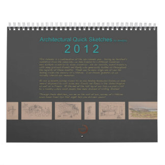 Calendrier architectural 2012 de croquis par