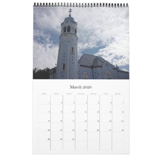 Calendrier architecture de l'église (Mar 2026)