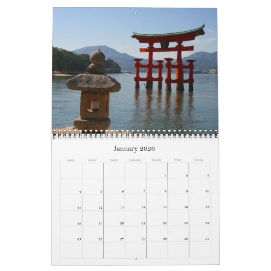 Calendrier architecture japonaise 2025 (Jan 2026)