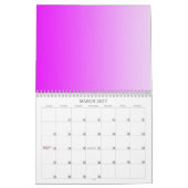 Calendrier Arrière - plan couleur uniquement - Dég (Mar 2027)