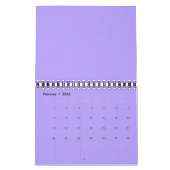 CALENDRIER ARRIÈRE - PLAN MULTI COLORÉ deux côtés  (Feb 2026)