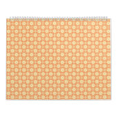 Calendrier arrière - plan orange et blanc avec motif (Protection)