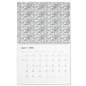 Calendrier Arrière - plan texturé blanc avec subtil, tissé, (Mar 2026)