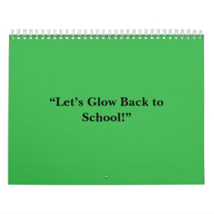 Calendrier Arrière-plan vert néon plat - Texture scolaire