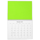 Calendrier Arrière - plans verts de Chartreuse sur un calendr (Jan 2026)