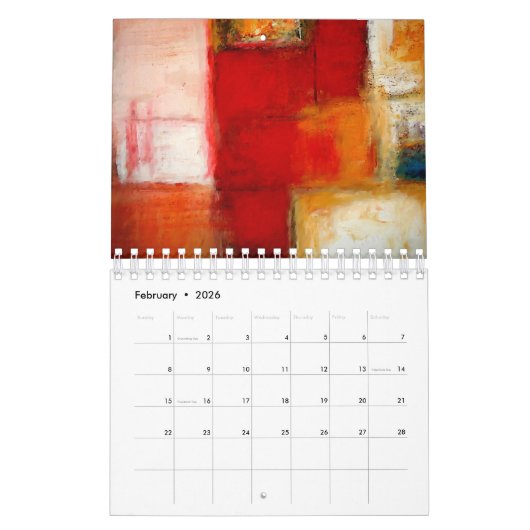 Calendrier Art Abstrait (Feb 2026)