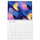 Calendrier Art Abstrait Cool en cours d'exécution (Mar 2026)