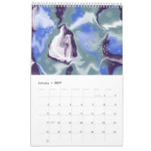 Calendrier Art abstrait de marbrure à couleur fluide (Jan 2027)
