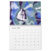 Calendrier Art abstrait de marbrure à couleur fluide (Jan 2027)