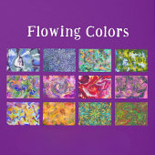 Calendrier Art abstrait de marbrure à couleur fluide