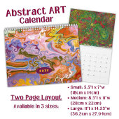 Calendrier Art abstrait de marbrure à couleur fluide