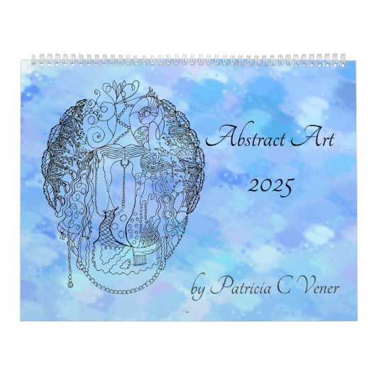 Calendrier Art Abstrait Noir et Blanc Revêtu de couleur (Protection)