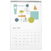 Calendrier Art atomique moderne du milieu du siècle (Mar 2027)
