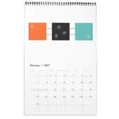 Calendrier Art atomique moderne du milieu du siècle (Feb 2027)