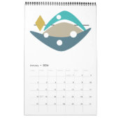 Calendrier Art atomique moderne du milieu du siècle (Jan 2026)