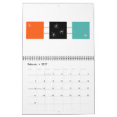 Calendrier Art atomique moderne du milieu du siècle (Feb 2027)