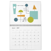 Calendrier Art atomique moderne du milieu du siècle (Mar 2027)