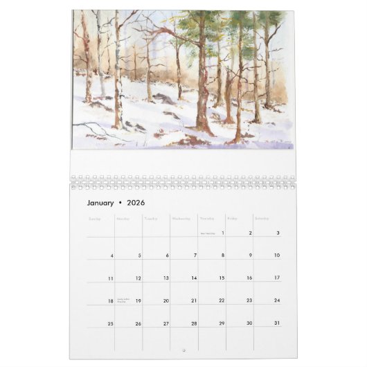 Calendrier Art calendars (Jan 2026)