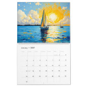 Calendrier Art côtier de style Impasto (Jan 2027)