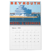 Calendrier Art d'affiche de Vintage voyage (Feb 2026)