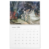 Calendrier Art de cru de Shakespeare d'Arthur Rackham (Jan 2026)