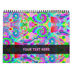 Calendrier Art de motif peint à la main et numériquement 22