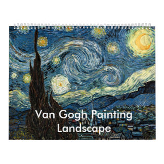 Calendrier art de Van Gogh paysage beaux-arts