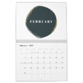 Calendrier Art Déco Élégante Année complète (Feb 2027)
