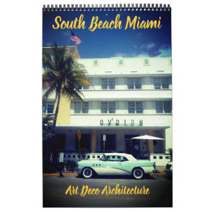 Calendrier art déco miami