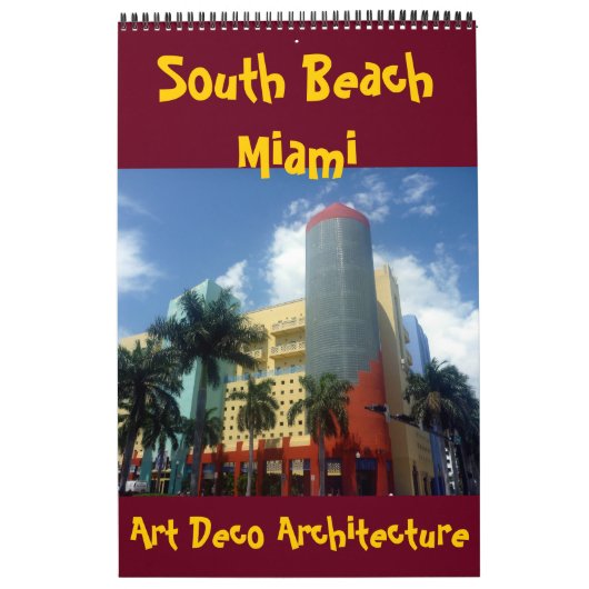 Calendrier art déco Miami Floride (Protection)