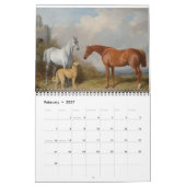 Calendrier Art du 19e siècle avec chevaux (Feb 2027)