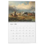 Calendrier Art du 19e siècle avec chevaux (Mar 2026)