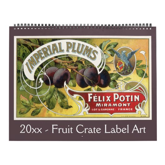 Calendrier Art Étiquette Fruit Crate (Protection)
