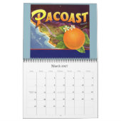 Calendrier Art Étiquette vintage Fruit Crate (Mar 2027)