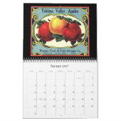 Calendrier Art Étiquette vintage Fruit Crate (Jan 2027)