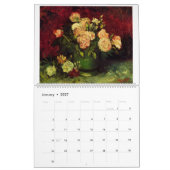 Calendrier art floral fin de Van Gogh (Jan 2027)
