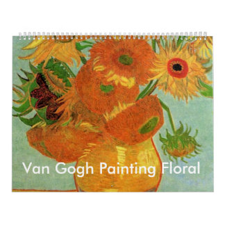 Calendrier art floral fin de Van Gogh