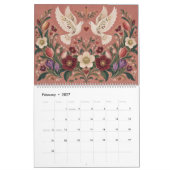 Calendrier Art folklorique saisons faune et flore (Feb 2027)